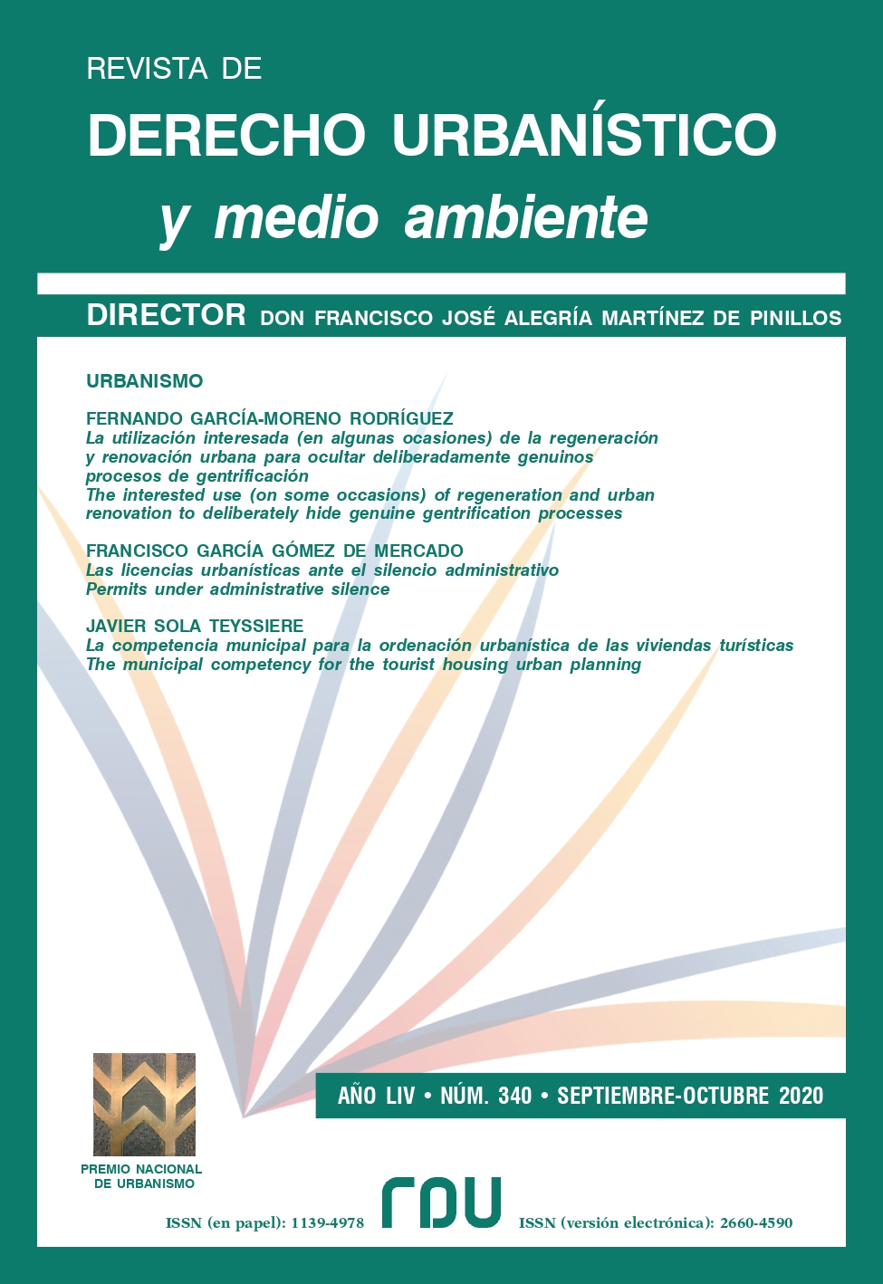 					Ver Vol. 54 Núm. 340 (2020): REVISTA DE DERECHO URBANISTICO Y MEDIO AMBIENTE
				