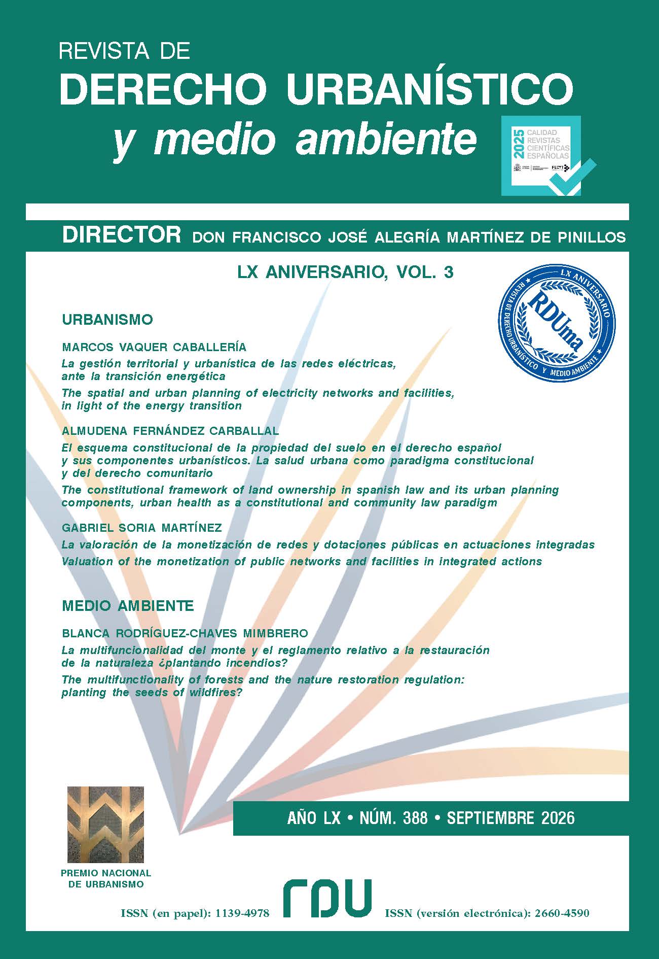 					Ver Vol. 60 Núm. 388 (2026): REVISTA DE DERECHO URBANÍSTICO Y MEDIO AMBIENTE
				